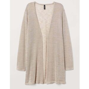 H&M Divided $35 Medium Beige Open Front‎ Duster Cardigan